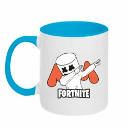 Чашка двухцветная 320ml Dj Marshmello fortnite dab - PrintSalon