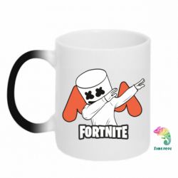 Чашка-хамелеон Dj Marshmello fortnite dab - PrintSalon