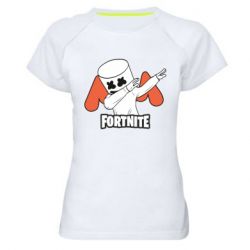 Женская футболка для спорта Dj Marshmello fortnite dab - PrintSalon