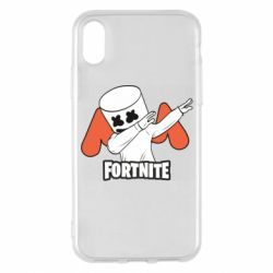 Чехол для iPhone X/Xs Dj Marshmello fortnite dab - PrintSalon