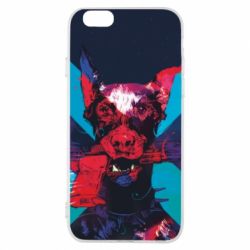 Чохол для iPhone 6/6S Doberman with a gun - PrintSalon