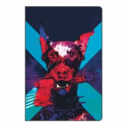 Блокнот з принтом Doberman with a gun - PrintSalon
