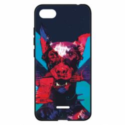 Чохол для Xiaomi Redmi 6A Doberman with a gun - PrintSalon