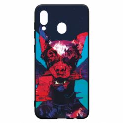 Чохол для Samsung A20 Doberman with a gun - PrintSalon