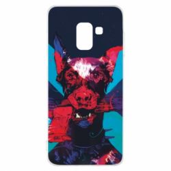 Чохол для Samsung A8 2018 Doberman with a gun - PrintSalon