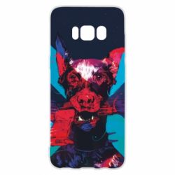 Чохол для Samsung S8 Doberman with a gun - PrintSalon