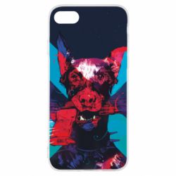 Чохол для iPhone SE 2020 Doberman with a gun - PrintSalon