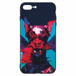 Чохол для iPhone 8 Plus Doberman with a gun - PrintSalon
