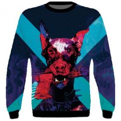 3D світшот Doberman with a gun - PrintSalon