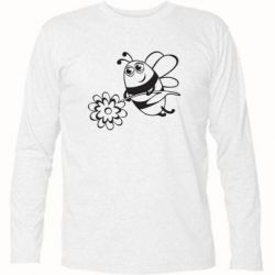 Футболка с длинным рукавом Добрая пчелка - PrintSalon