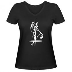 Жіноча футболка з V-подібним вирізом Добувач - PrintSalon