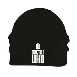 Шапка флисовая Doctor who logo - PrintSalon