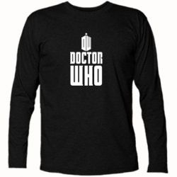 Футболка с длинным рукавом Doctor who logo - PrintSalon