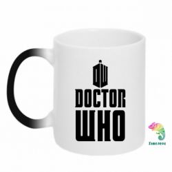 Чашка-хамелеон Doctor who logo - PrintSalon