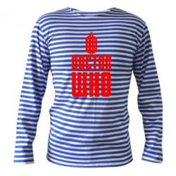 Тельняшка с длинным рукавом Doctor who logo - PrintSalon