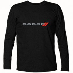 Футболка с длинным рукавом Dodge logo - PrintSalon