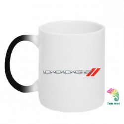 Чашка-хамелеон Dodge logo - PrintSalon