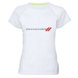 Женская футболка для спорта Dodge logo - PrintSalon