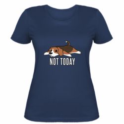 Женская футболка Dog not today - PrintSalon