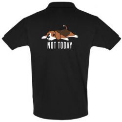 Мужское поло Dog not today - PrintSalon