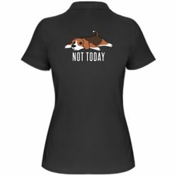 Женское поло Dog not today - PrintSalon