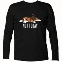 Футболка с длинным рукавом Dog not today - PrintSalon