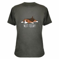 Камуфляжная футболка Dog not today - PrintSalon