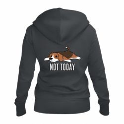 Женское худи на молнии Dog not today - PrintSalon