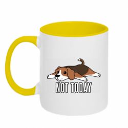 Чашка двокольорова Dog not today
