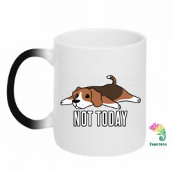Чашка-хамелеон Dog not today - PrintSalon