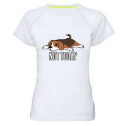 Женская футболка для спорта Dog not today - PrintSalon