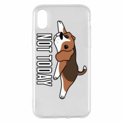 Чехол для iPhone X/Xs Dog not today - PrintSalon