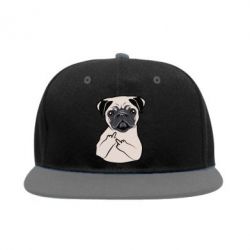 Снепбек Dog Portait with middle finger up - PrintSalon