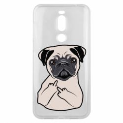 Чехол для Meizu X8 Dog Portait with middle finger up - PrintSalon