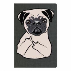 Блокнот с принто Dog Portait with middle finger up - PrintSalon