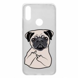 Чехол для Xiaomi Redmi 7 Dog Portait with middle finger up - PrintSalon