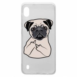 Чехол для Samsung A10 Dog Portait with middle finger up