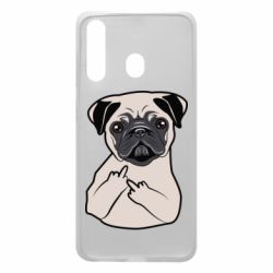 Чехол для Samsung A60 Dog Portait with middle finger up - PrintSalon