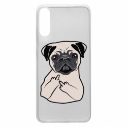 Чехол для Samsung A70 Dog Portait with middle finger up - PrintSalon