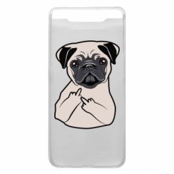 Чехол для Samsung A80 Dog Portait with middle finger up - PrintSalon
