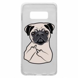 Чехол для Samsung S10e Dog Portait with middle finger up - PrintSalon