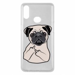 Чехол для Samsung A10s Dog Portait with middle finger up - PrintSalon