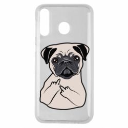 Чехол для Samsung M30 Dog Portait with middle finger up - PrintSalon