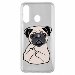 Чехол для Samsung M40 Dog Portait with middle finger up - PrintSalon