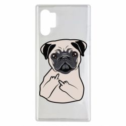 Чехол для Samsung Note 10 Plus Dog Portait with middle finger up - PrintSalon