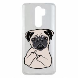 Чехол для Xiaomi Redmi Note 8 Pro Dog Portait with middle finger up - PrintSalon