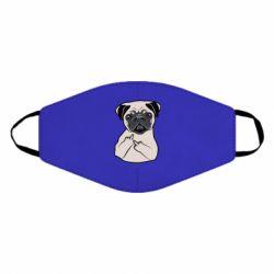 Маска многоразовая Dog Portait with middle finger up - PrintSalon