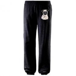 Штаны Dog Portait with middle finger up - PrintSalon