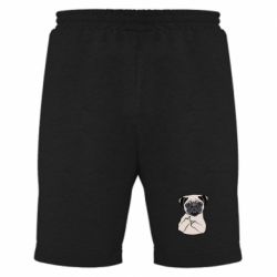 Мужские шорты Dog Portait with middle finger up - PrintSalon