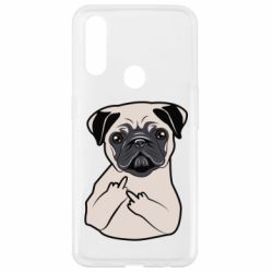 Чехол для Oppo A31 Dog Portait with middle finger up - PrintSalon
